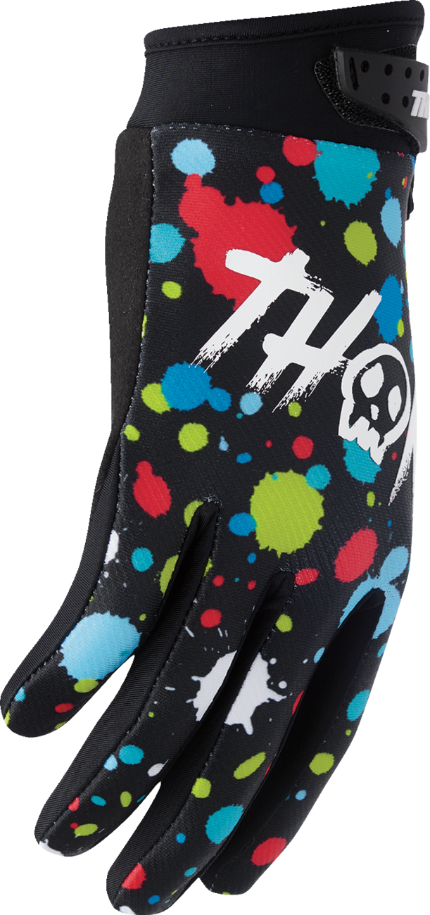 Thor Youth Launchmode Splat Black 2XS Gloves