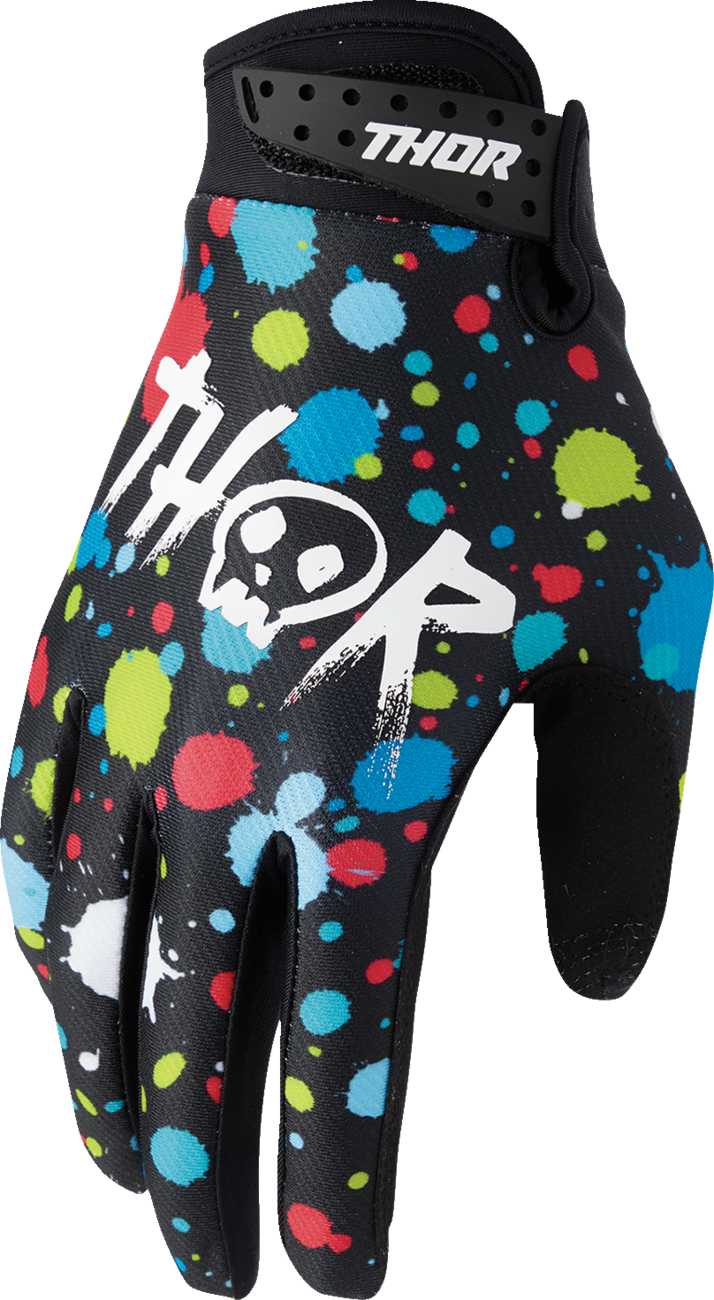Thor Youth Launchmode Splat Black Gloves