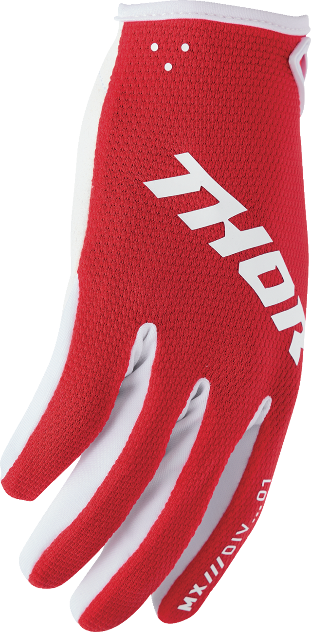 Thor Youth Ridemode Static Gloves - Red