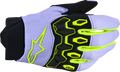ALPINESTARS Youth Full Bore V2 Gloves - Purple/Fluo Yellow - 2XS