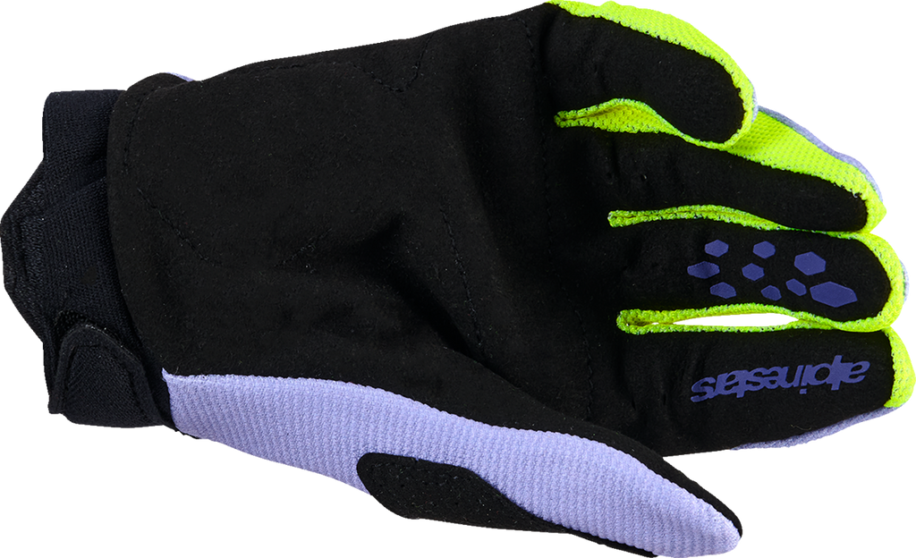 ALPINESTARS Youth Full Bore V2 Gloves - Purple/Fluo Yellow - 2XS