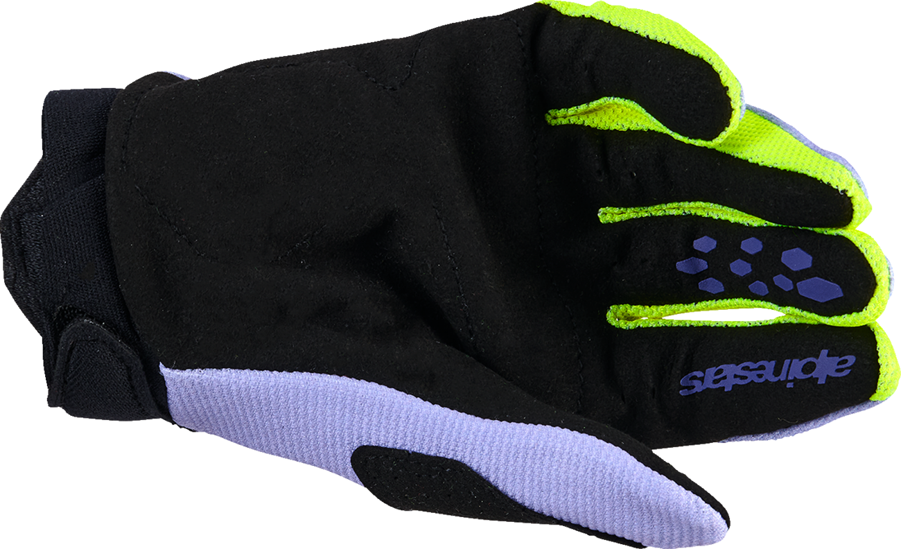 ALPINESTARS Youth Full Bore V2 Gloves - Purple/Fluo Yellow - XS