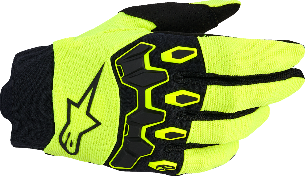 ALPINESTARS Youth Full Bore V2 Gloves - Fluo Yellow/Black - Small