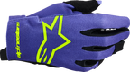 Alpinestars Youth Radar Gloves - Purple/Fluo Yellow