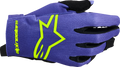 ALPINESTARS Youth Radar Gloves - Purple/Fluo Yellow - 3XS