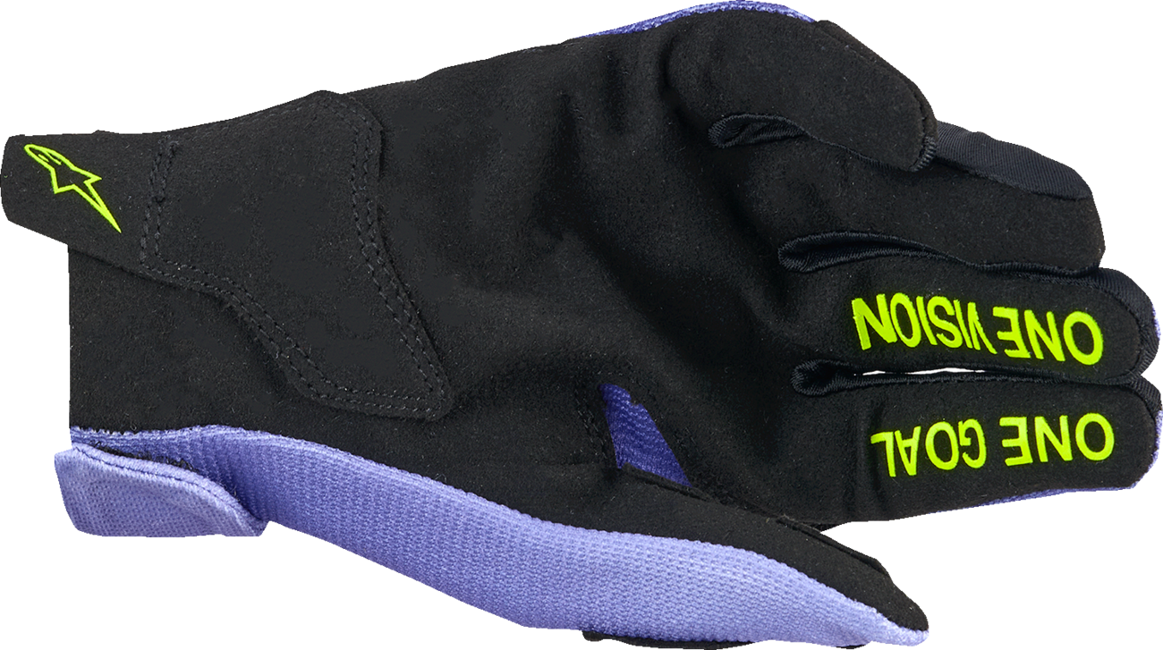 ALPINESTARS Youth Radar Gloves - Purple/Fluo Yellow - 3XS