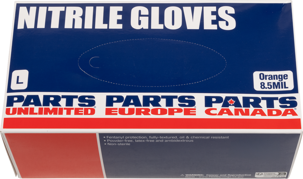 Parts Unlimited Nitrile 8.5MIL Large 100PK Gloves