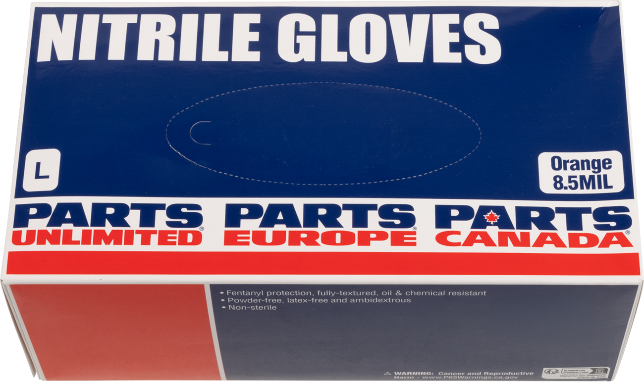 Parts Unlimited Nitrile 8.5MIL Large 100PK Gloves