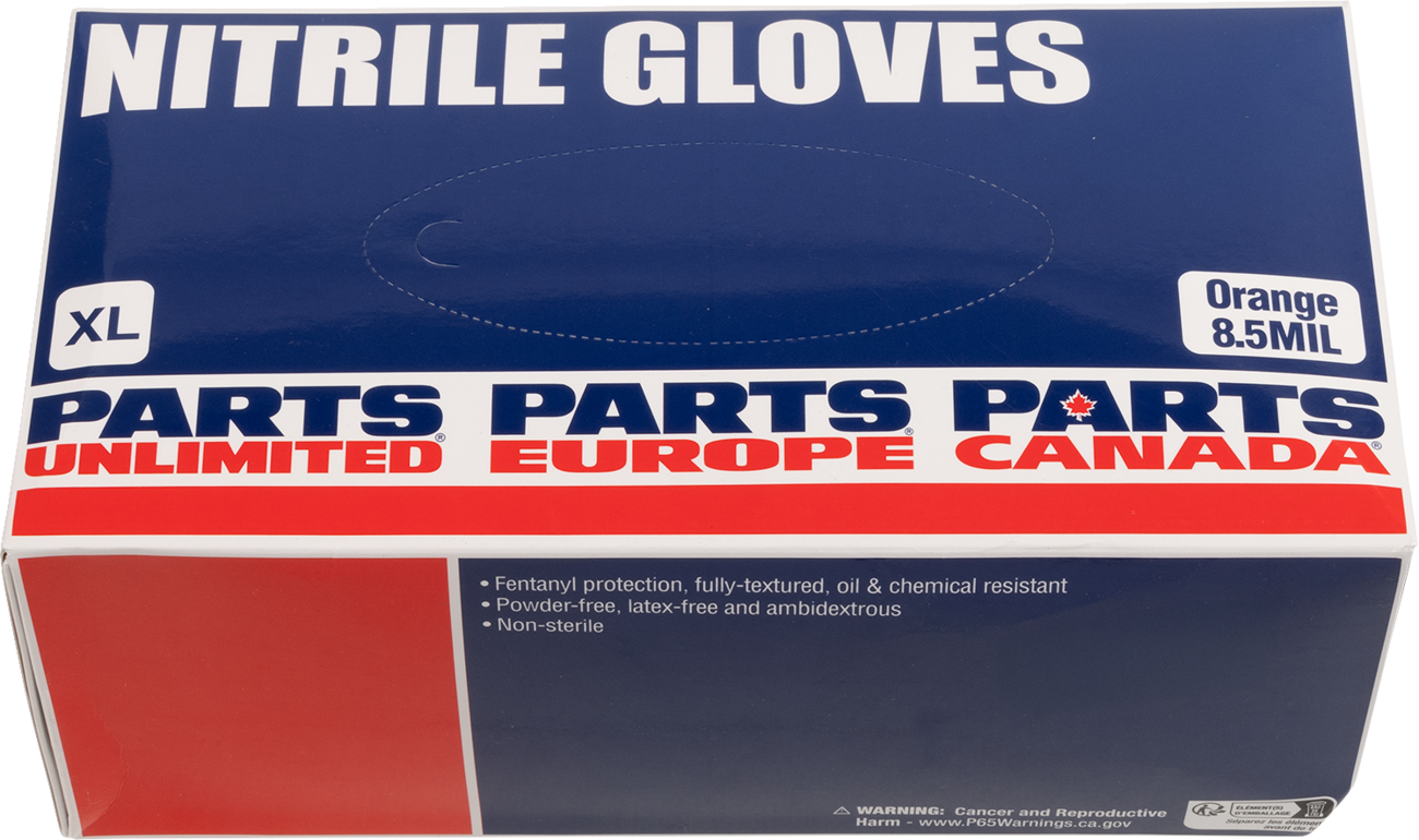 Parts Unlimited Nitrile 8.5MIL Xl 100PK Gloves