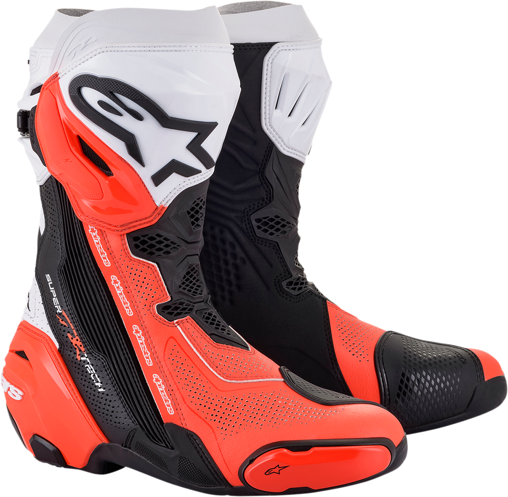 Supertech R Vented Boots - Black/Fluorescent Red/White - US 6.5 / EU 40 (1)