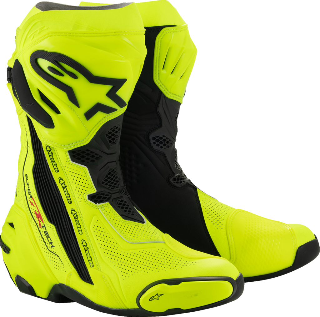 Supertech R Vented Boots - Fluorescent Yellow/Black - US 6 / EU 39 (1)