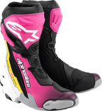Alpinestars Supertech R Boots - Black/Magenta/White/Yellow
