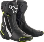 Alpinestars SMX Plus Boots - Black/White/Yellow Fluorescent