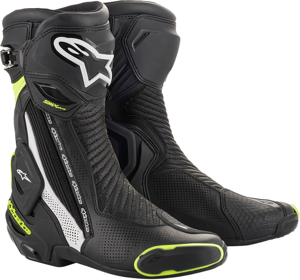 ALPINESTARS SMX Plus Vented Boots - Black/White/Yellow - US 6 / EU 39