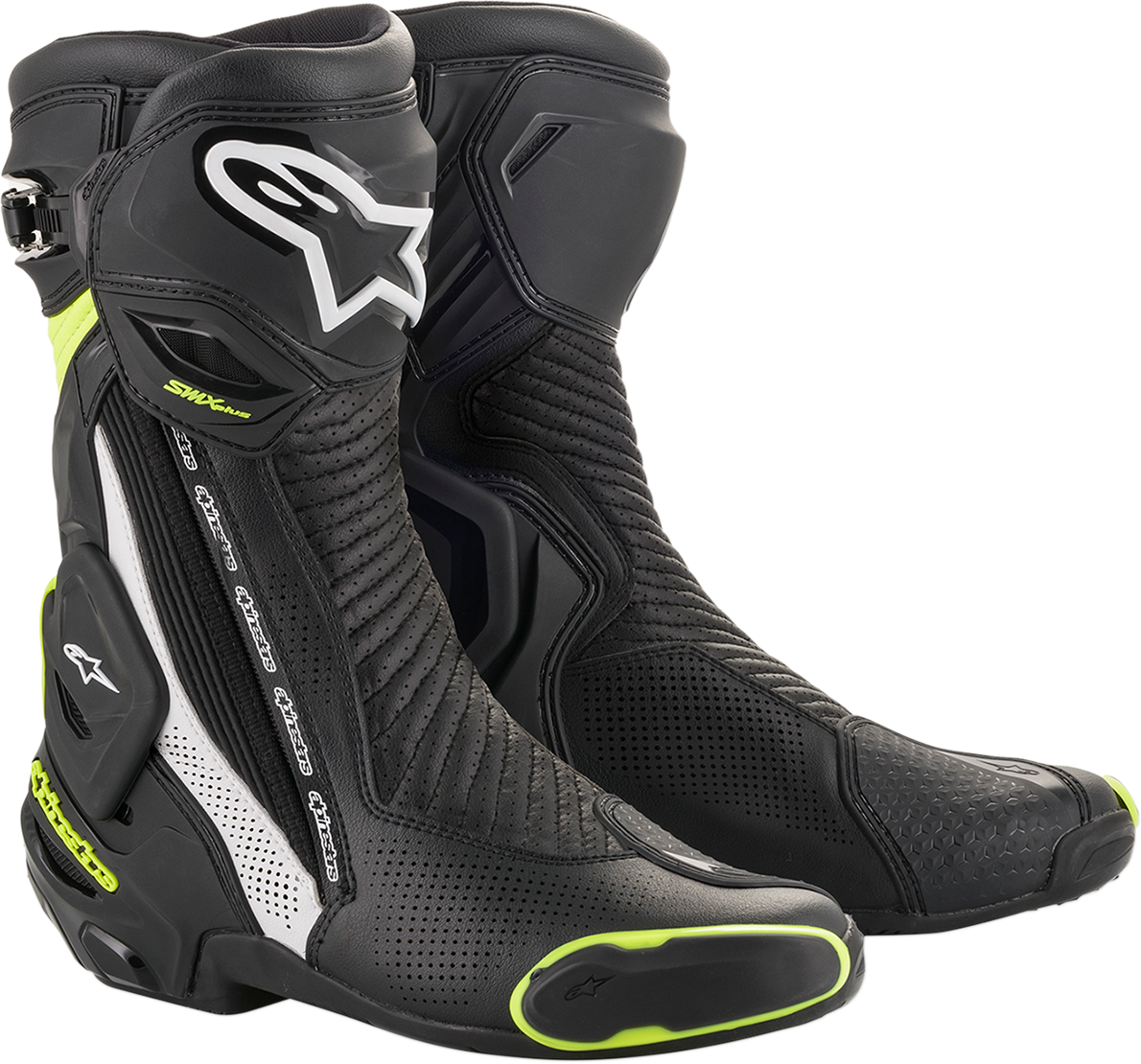 ALPINESTARS SMX Plus Vented Boots - Black/White/Yellow - US 6 / EU 39