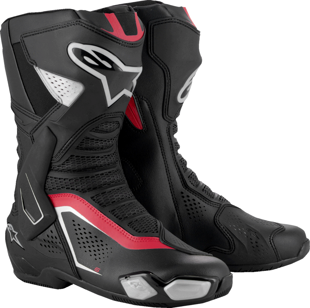 SMX-6 V3 Vented Boots - Black/Silver/Red - US 7.5/EU 41 (1)