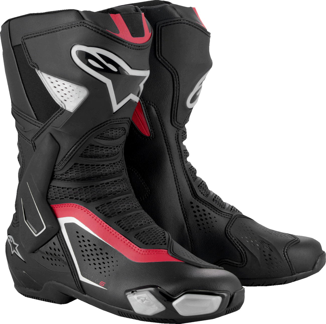Alpinestars SMX-6 V3 Vented Boots - Black/Silver/Red
