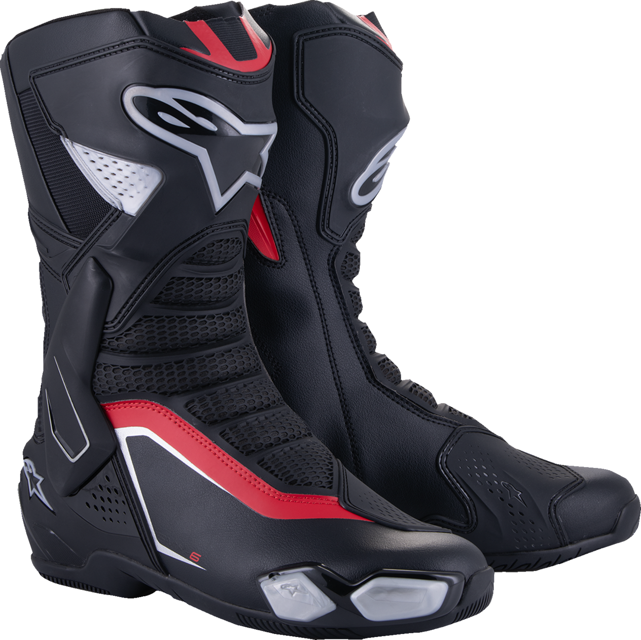 Alpinestars SMX-6 V3 Boots - Black/Silver/Red