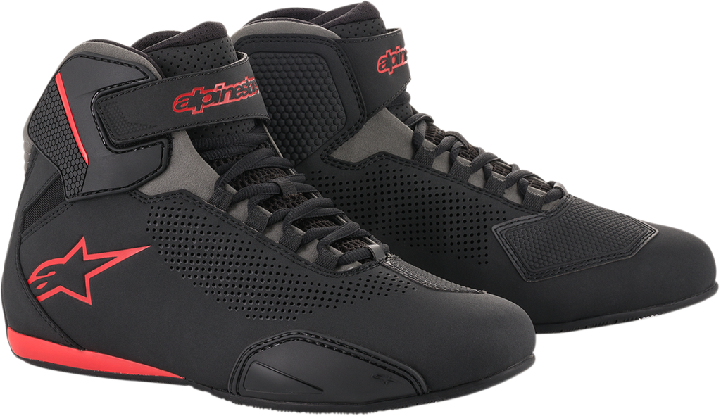 ALPINESTARS Sektor Vented Shoes - Black/Gray/Red - US 6