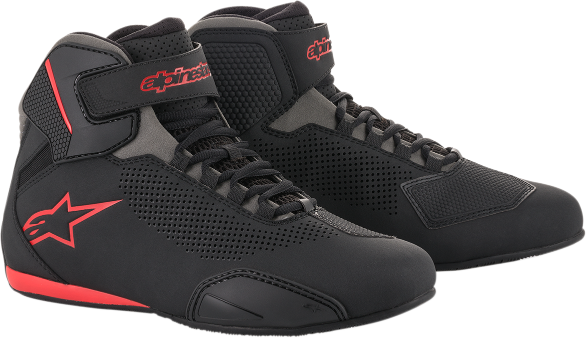 ALPINESTARS Sektor Vented Shoes - Black/Gray/Red - US 6