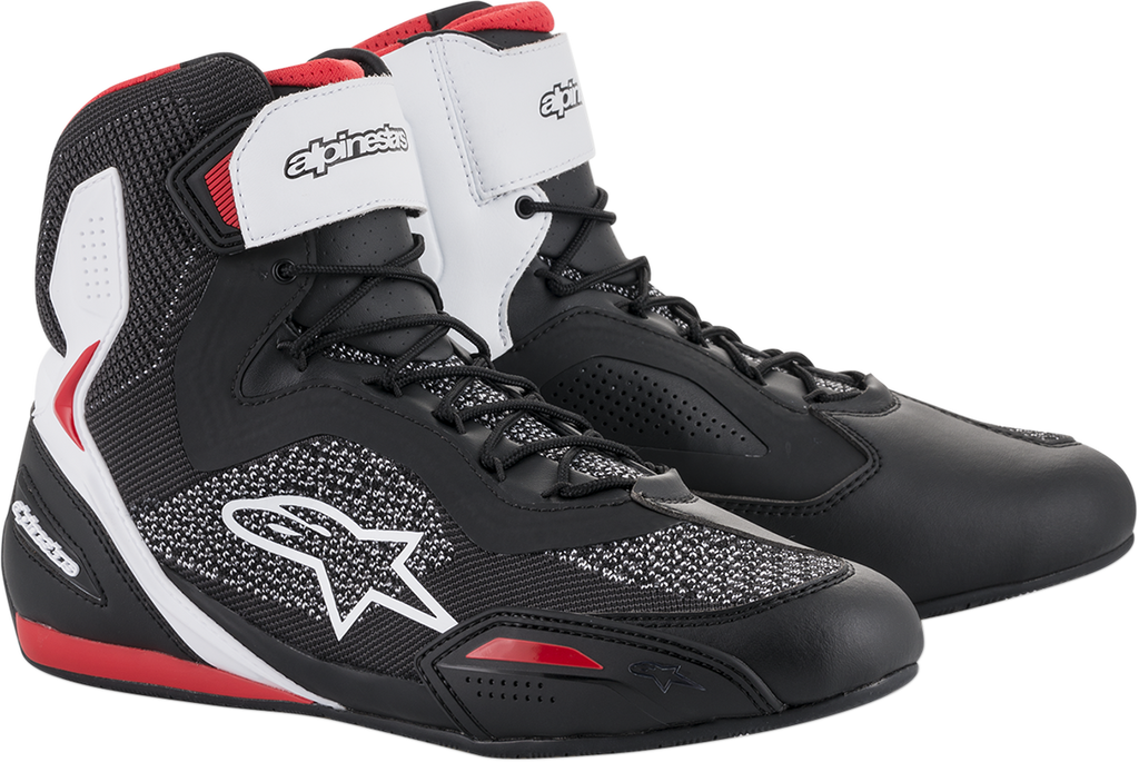 ALPINESTARS Faster-3 Rideknit® Shoes - Black/White/Red - US 8 / EU 40.5