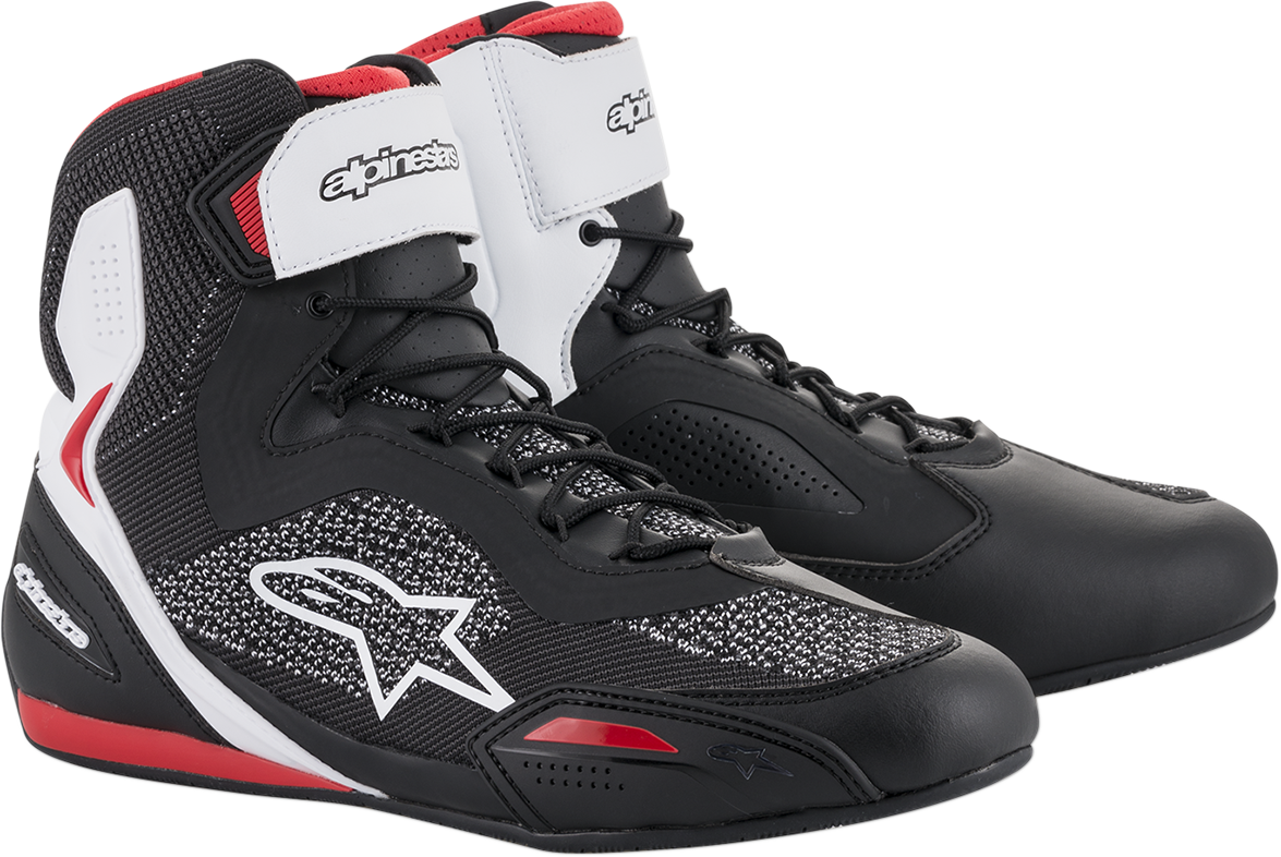 ALPINESTARS Faster-3 Rideknit® Shoes - Black/White/Red - US 8 / EU 40.5