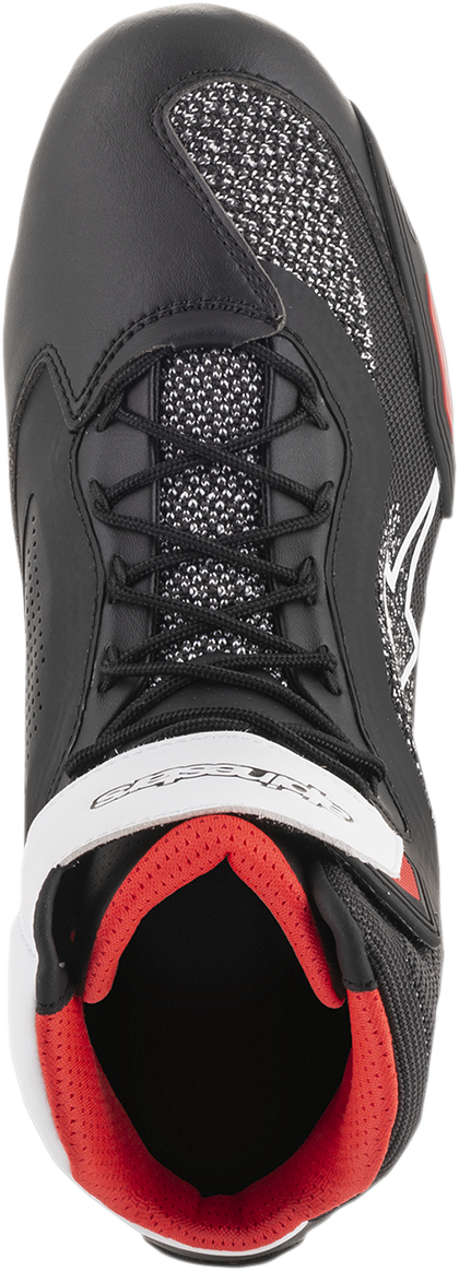 ALPINESTARS Faster-3 Rideknit® Shoes - Black/White/Red - US 8 / EU 40.5