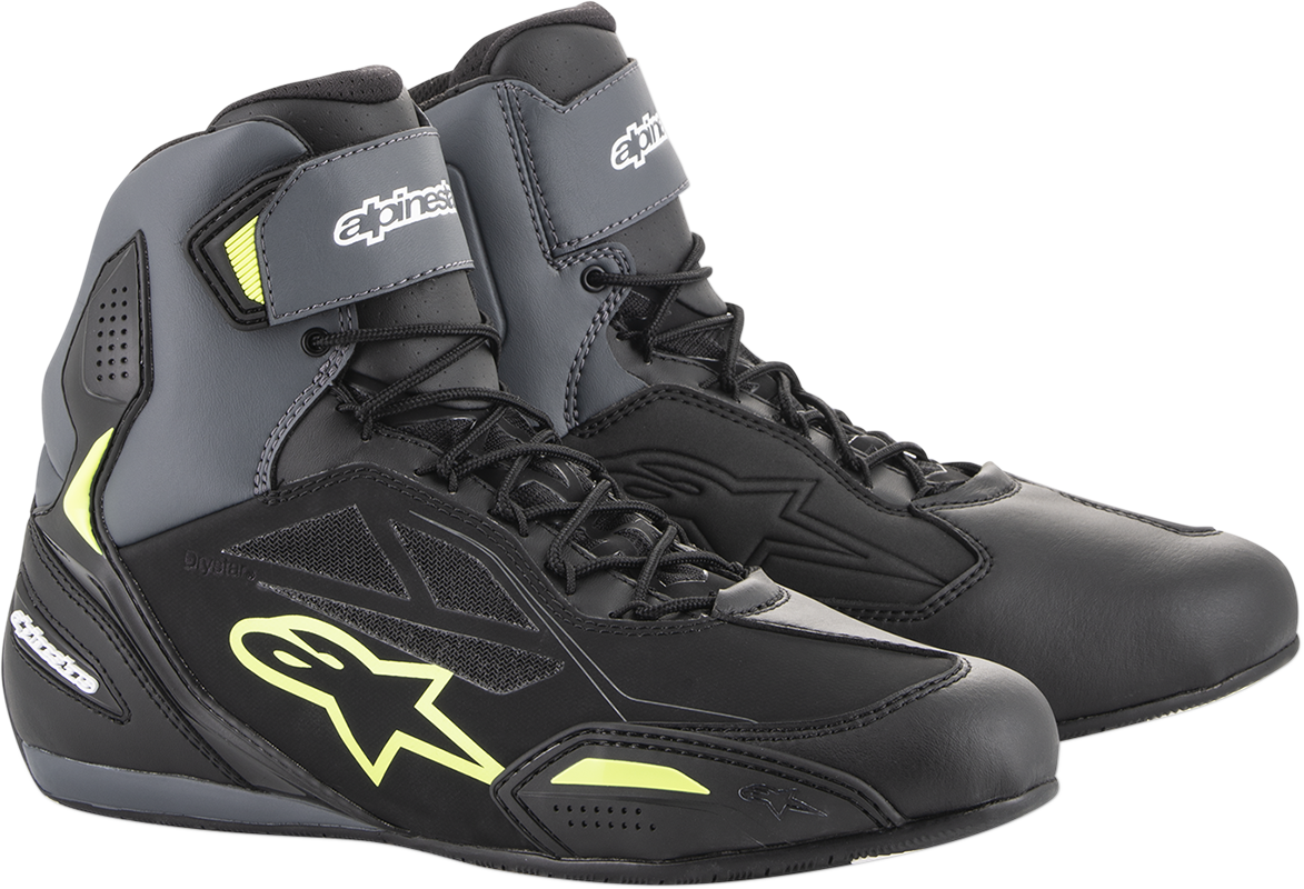 ALPINESTARS Faster-3 Drystar® Shoes - Black/Gray/Yellow - US 6.5