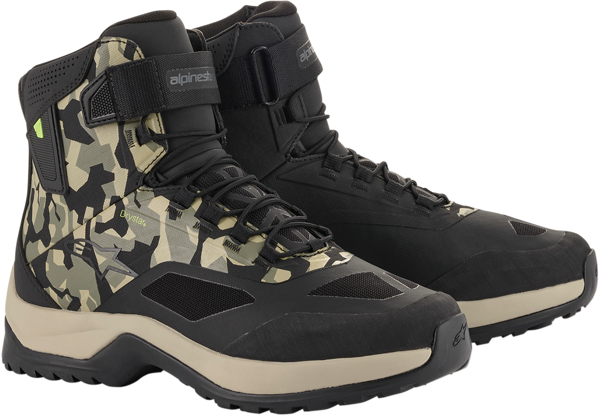 ALPINESTARS CR-6 Drystar® Shoes - Black/Brown/Green - US 10.5
