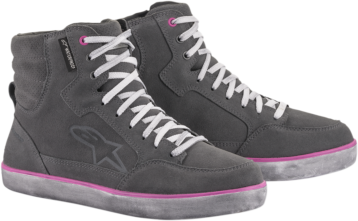 ALPINESTARS J-6 Waterproof Women's Shoes - Gray/Pink - US 5.5
