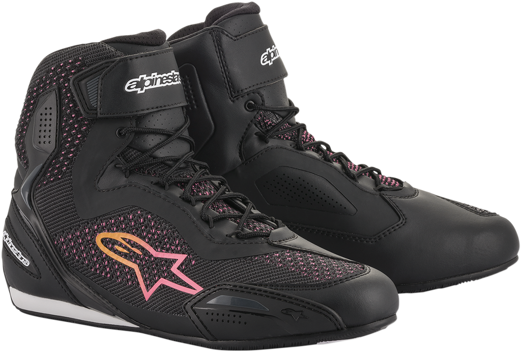 ALPINESTARS Stella Faster-3 Rideknit Shoes - Black/Yellow/Pink - US 5 / EU 36
