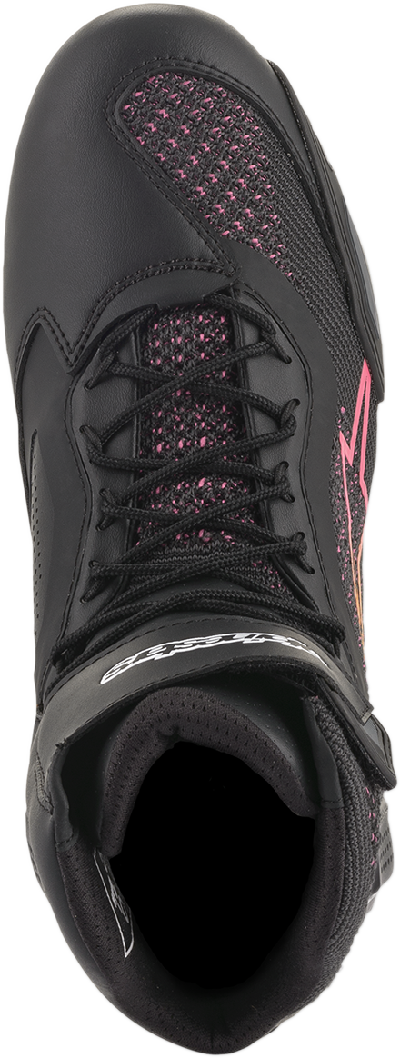 ALPINESTARS Stella Faster-3 Rideknit Shoes - Black/Yellow/Pink - US 5 / EU 36
