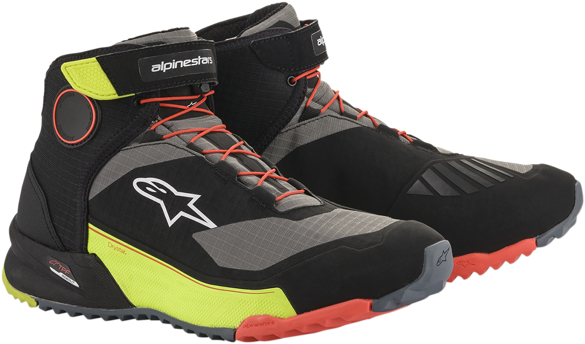 ALPINESTARS CR-X Drystar® Shoes - Black/Red/Yellow Fluorescent - US 14 / EU 48