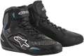 ALPINESTARS Stella Faster-3 Rideknit Shoes - Black/Teal - US 8.5 / EU 40.5