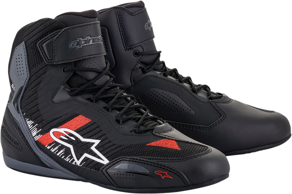 ALPINESTARS Faster-3 Rideknit® Shoes - Black/Gray/Red - US 7 / EU 39
