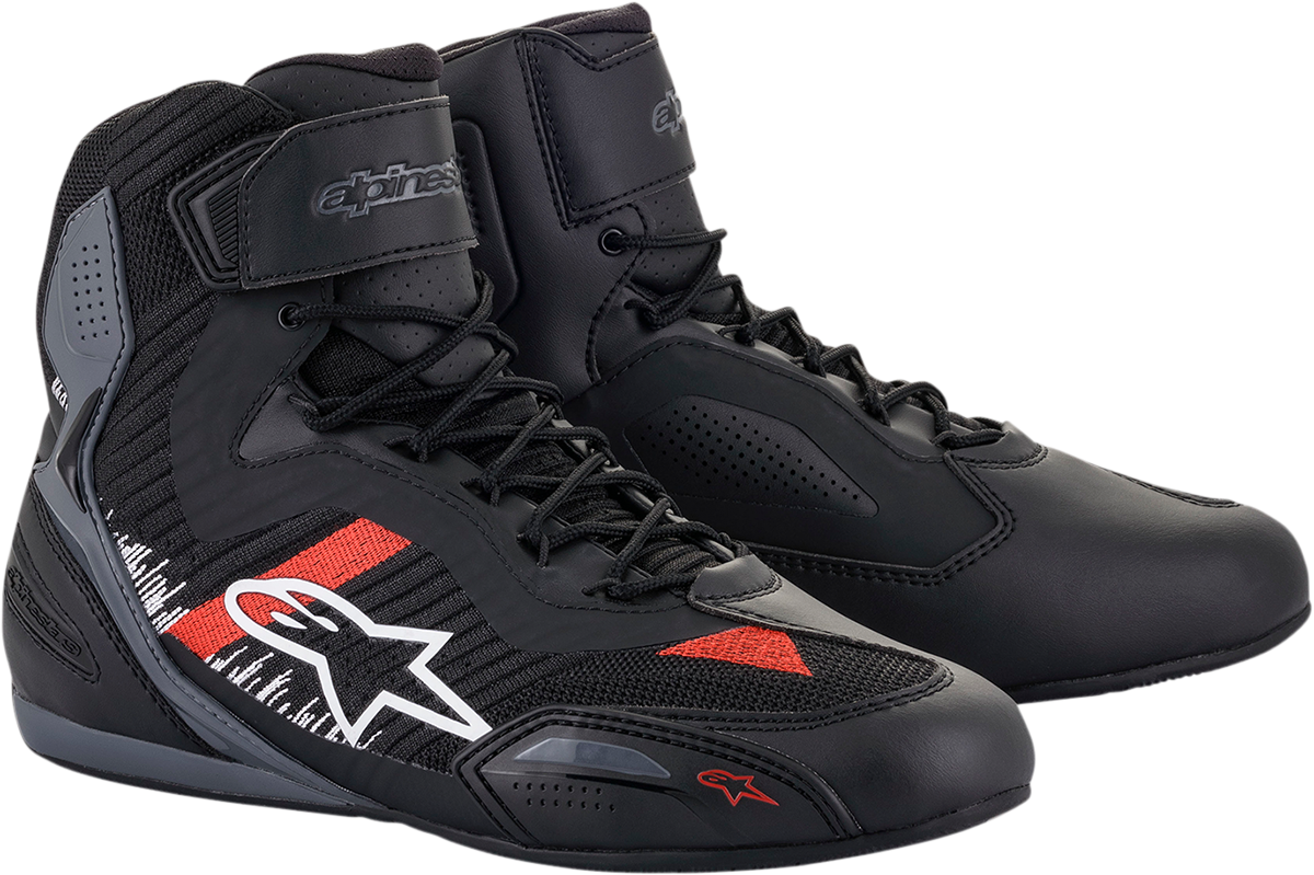 ALPINESTARS Faster-3 Rideknit® Shoes - Black/Gray/Red - US 7 / EU 39
