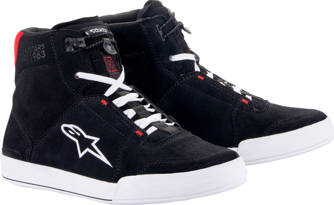 ALPINESTARS Chrome Shoes - Black/Asphalt/Gum Blue - US 8 / EU 40.5
