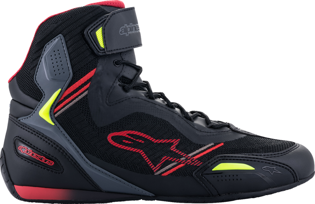 ALPINESTARS Faster-3 Rideknit® Shoes - Black/Red/Yellow - US 10 / EU 43