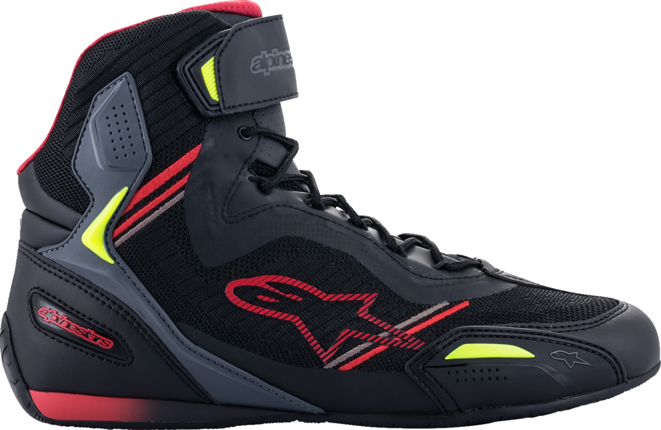 ALPINESTARS Faster-3 Rideknit® Shoes - Black/Red/Yellow - US 10 / EU 43