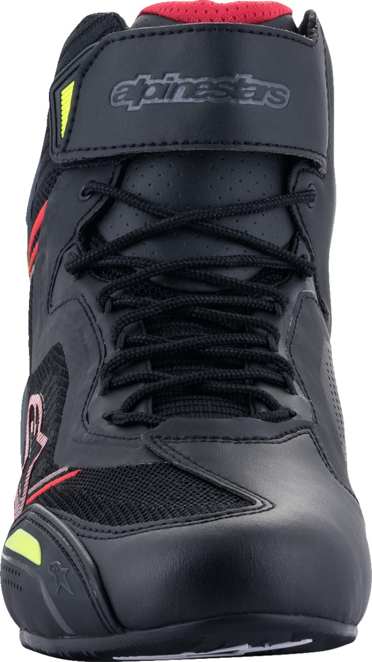 ALPINESTARS Faster-3 Rideknit® Shoes - Black/Red/Yellow - US 10 / EU 43