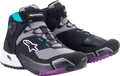 ALPINESTARS Stella CR-X Drystar® Shoes - Black/Gray/Teal/Purple - US 9.5