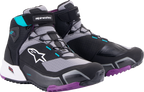 ALPINESTARS Stella CR-X Drystar® Shoes - Black/Gray/Teal/Purple - US 9.5