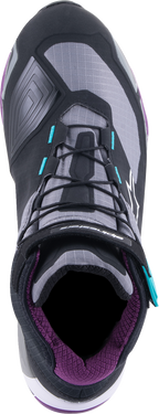ALPINESTARS Stella CR-X Drystar® Shoes - Black/Gray/Teal/Purple - US 9.5
