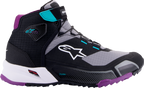 ALPINESTARS Stella CR-X Drystar® Shoes - Black/Gray/Teal/Purple - US 9.5