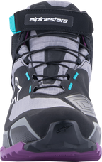 ALPINESTARS Stella CR-X Drystar® Shoes - Black/Gray/Teal/Purple - US 9.5