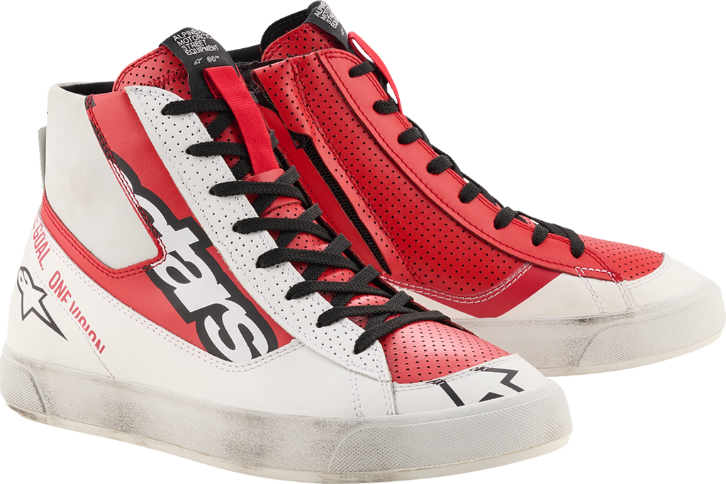 ALPINESTARS Stated Flair Shoes - White/Bright Red - US 7