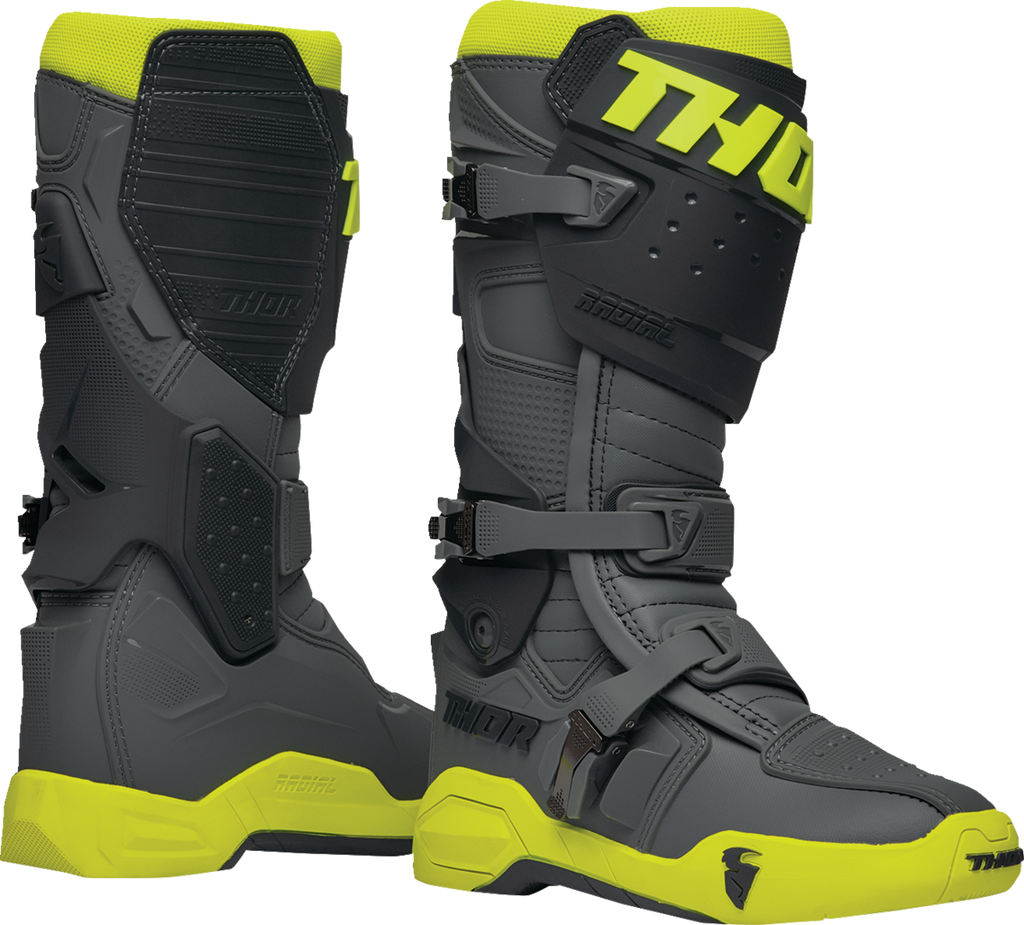 Thor Radial Gy/flo Boots - Yellow