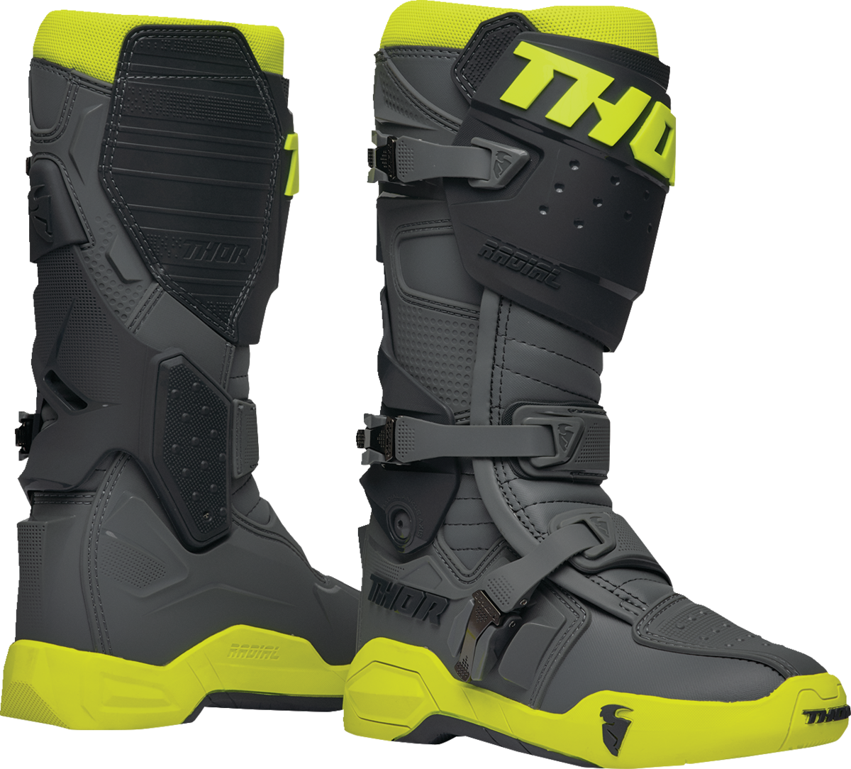Thor Radial Gy/flo Boots - Yellow