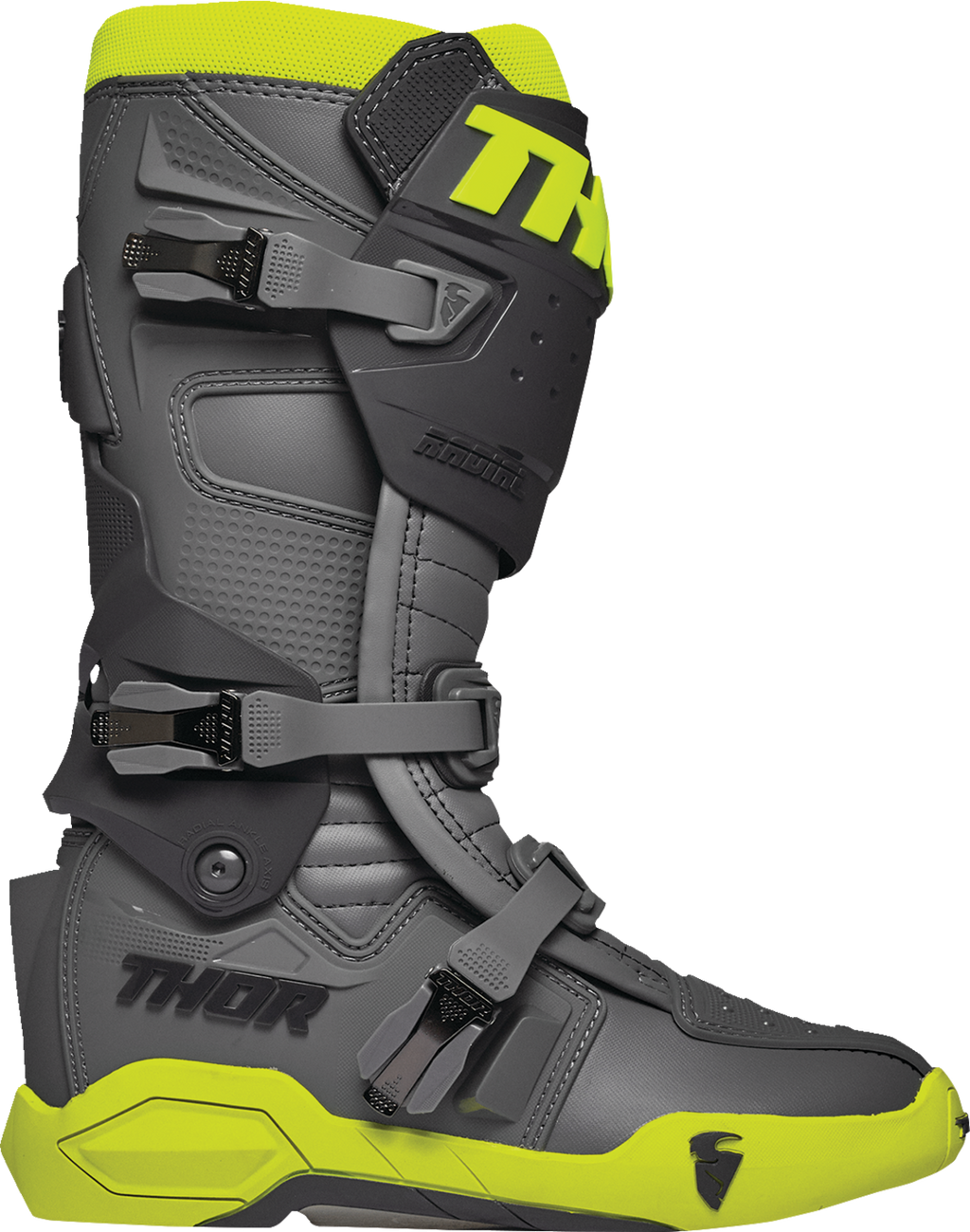 Thor Radial Gy/flo Boots - Yellow