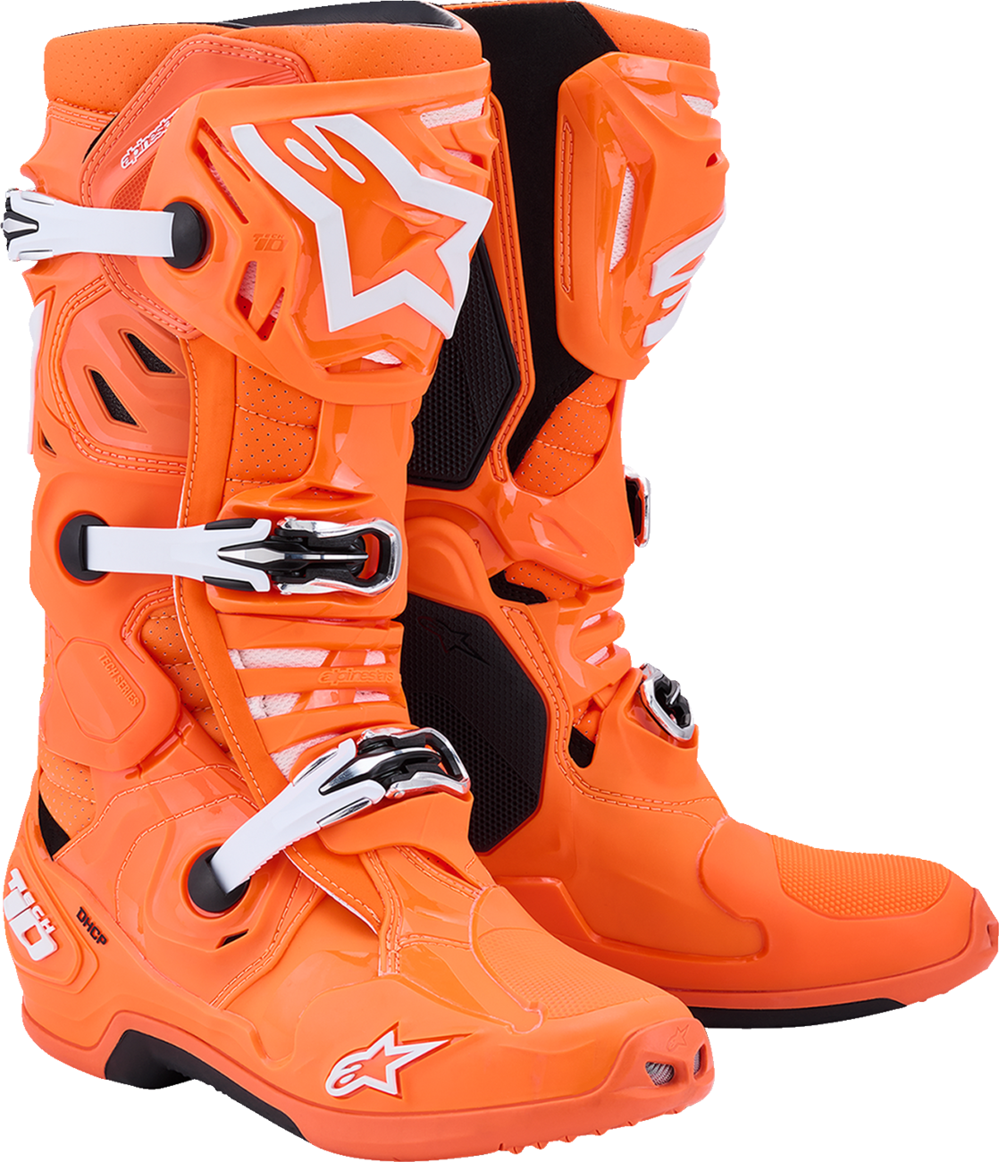 Alpinestars Tech 10 Supervented Boots - Fluorescent Orange/Black/White